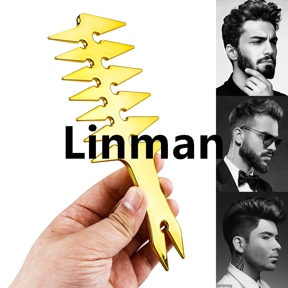 Men Oil Head Comb Hairdresser Haircut Wide Tooth Fork Comb Two-side Tooth Design Detangling Comb Salon Barber Hairdressing Tools
