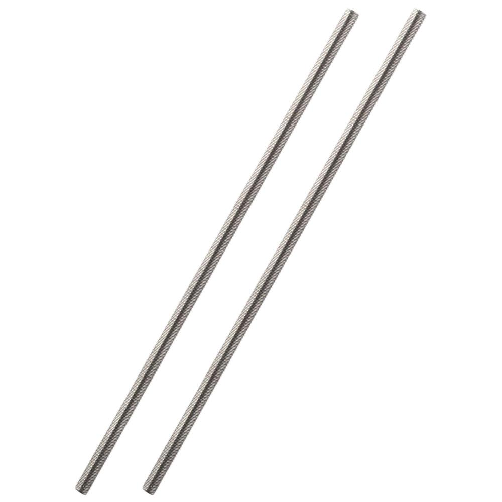 2PCS Durable 304 Stainless Steel Fully Threaded Rod 0.8mm Thread Pitch M5 Long Threaded Screw Right Hand Threads Rods Bar Studs Clamps