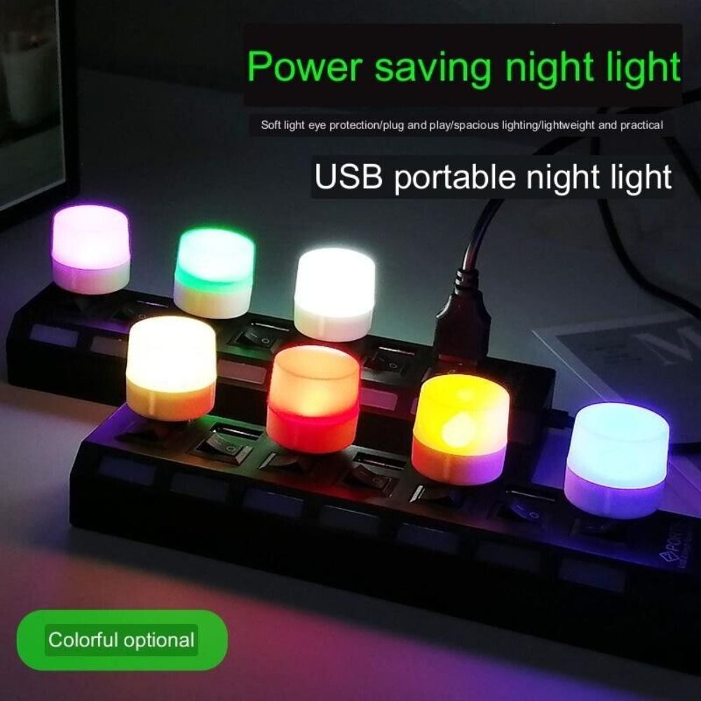 New Plug in Mini USB Night Light PVC Super Bright Small LED Bulb Eye Protection 1W Reading Light