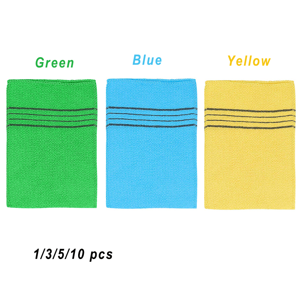 1/3/5/10 pcs Durable Massage Body Rub Cleaner Portable Washcloth Shower Scrubber Bath Glove Exfoliating Bath Towel