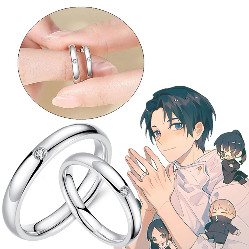 Anime Jujutsu Kaisen Okkotsu Yuta Cosplay Ring Prop Jewelry Adjustable Rings@#Queena
