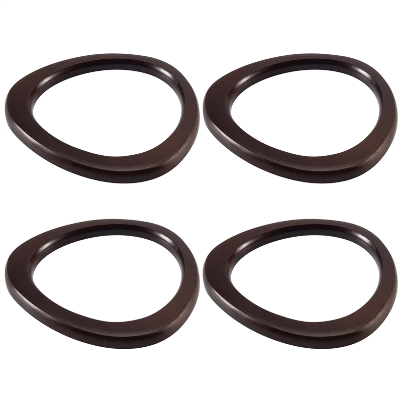 NAMUNY 4 Pack Wooden Purse Handle D Shape Wooden Handles Replacement Tool for Crocheted Knitted Bag Beach Bag Straw Bag Handles