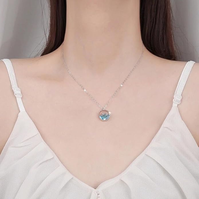 1 PIece Dolphin Pendant Necklace Chain for Girls & Women - Cute Minimal Locket for Everyday Wear