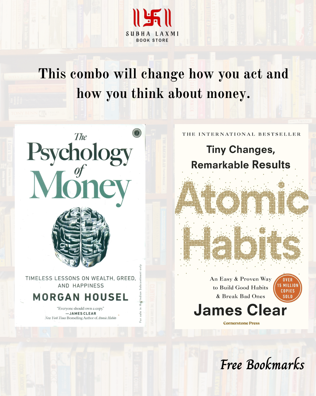 Atomic Habits + The Psychology of Money Book Combo - Habits, Mindset & Wealth