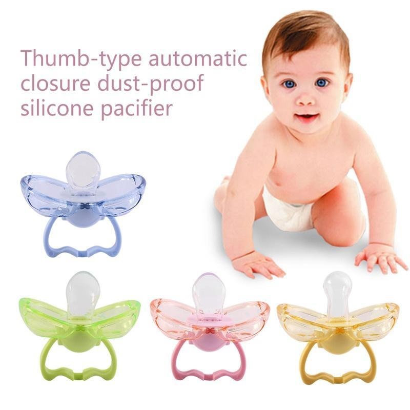 Automatic Closure Dustproof Liquid Silicone Pacifier For Baby- 1 Pcs