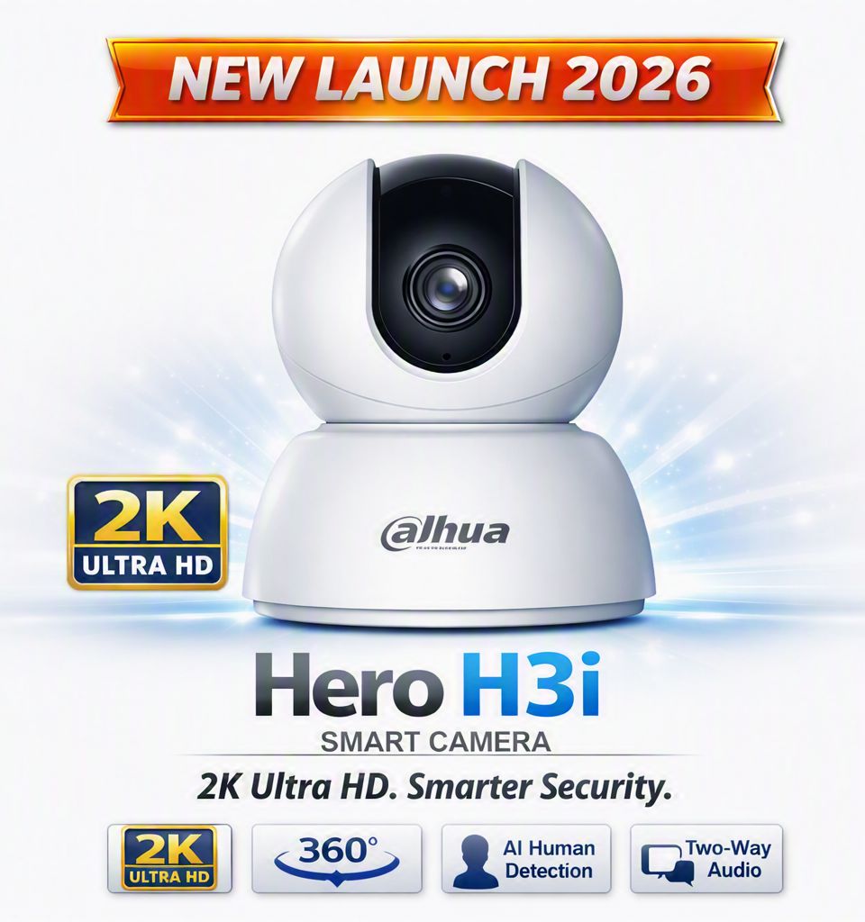Dahua Hero H3I 3MP 360° 2K Wireless Wifi 6 CCTV Camera Fully SD Card Supported