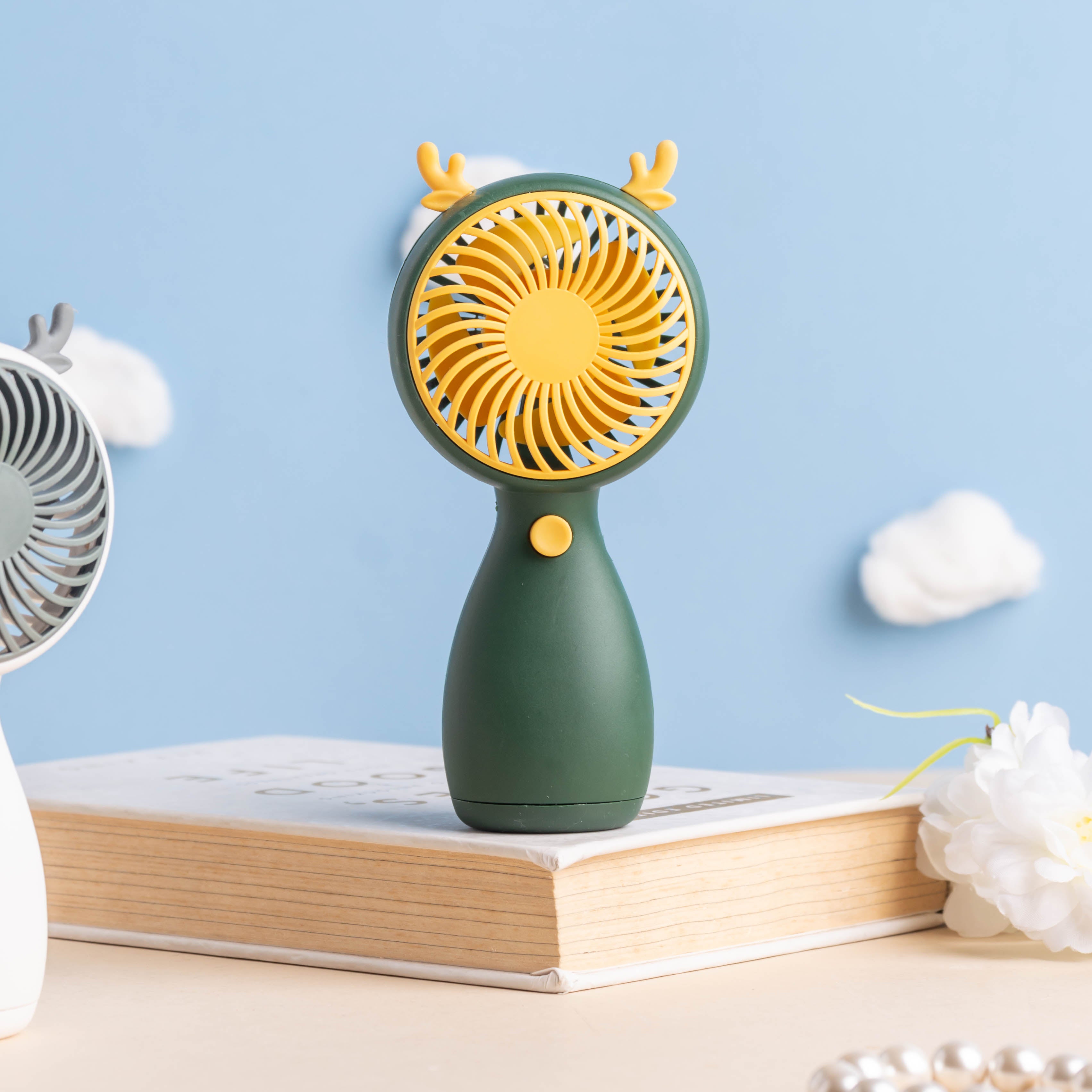 Handheld Portable Fan 300mAh USB Rechargeable Personal Fan Battery Operated Small Fan