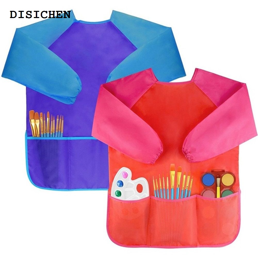 DISICHEN Special Children Baking Kitchen Cooking Bib Kids Painting Apron Art Waterproof