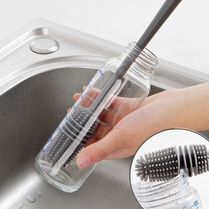 Long Handle Silicone Bottle Brush