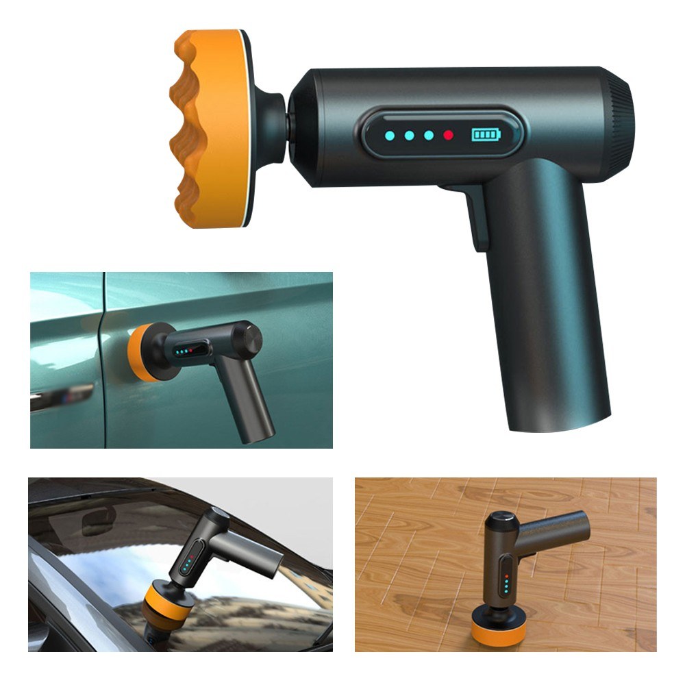 2000RPM Handheld Portable Cordless Car Polishing Machine with 3 Polishing Pads