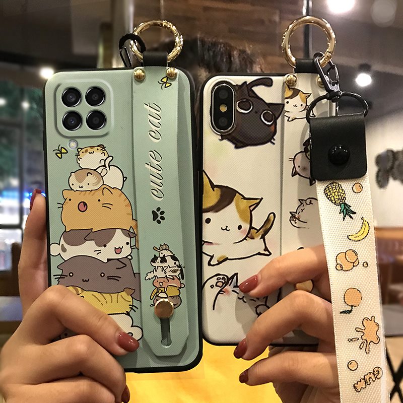 Phone Holder Cute Phone Case For Samsung Galaxy M33 5G India Shockproof Cartoon cell phone sleeve mobile phone case ring
