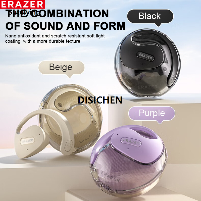 DISICHEN Erazer X15PRO OWS Wireless Headphones Bluetooth Earphones with High Quality Mics HiFi Stereo Sound Wireless Earbuds Button Control Sports Luxury
