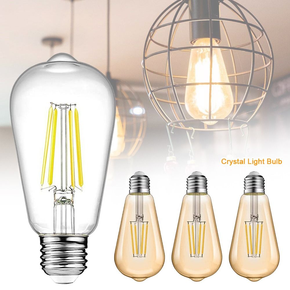 Hot 2W 4W 6W 8W 12W Crystal Light Bulb ST64 E27 ST64 LED Light Bulb Incandescent 2700K Candle Bulb Light Home Decoration