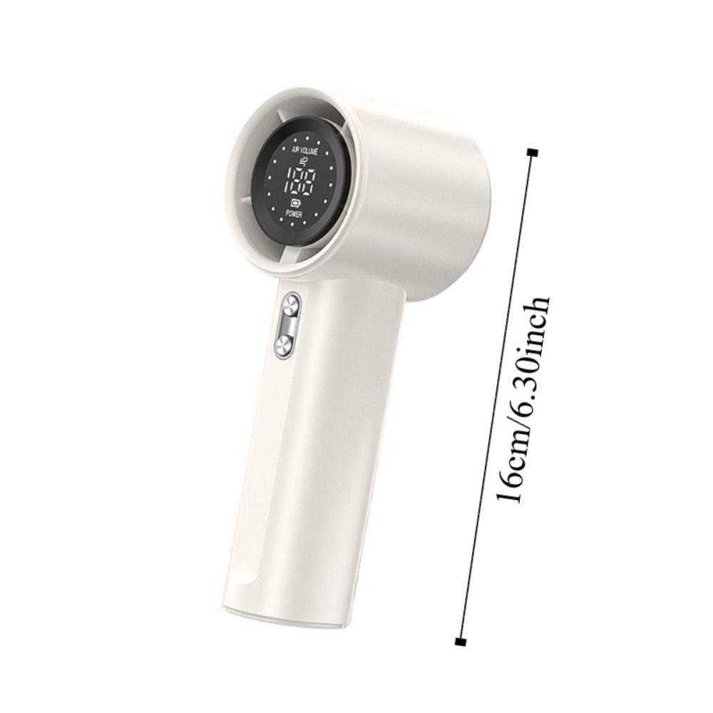 Cooling Small Mini Portable Fan LED Display Adjustable Rechargeable Fan Air Turbo Tech Strong Wind Pocket Fan Makeup Setting