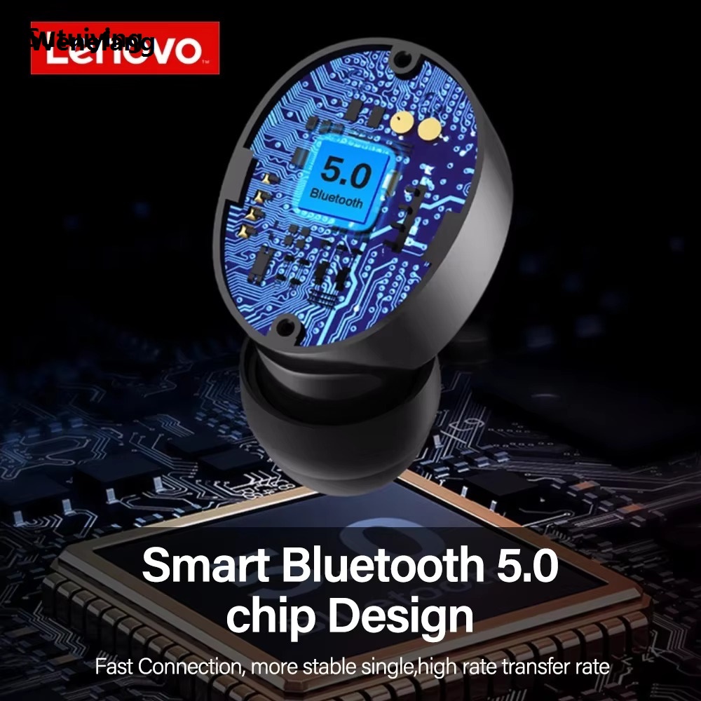 Wenefang Sutuiying Lenovo Original HT18 TWS Wireless Headphones True Bluetooth 5.0 Portable Luxury Earphone Ear Buds HIFI Stereo Headset 1000mAH Mic Touch Headset