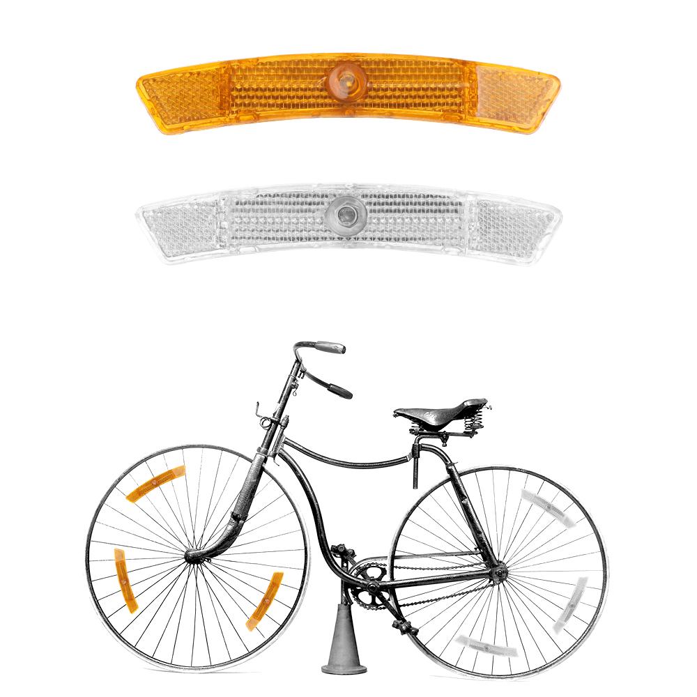 2pcs New Cycling Mountain Bike Warning Light Wheel Reflective Safety Assurance Bicycle Spoke Reflector