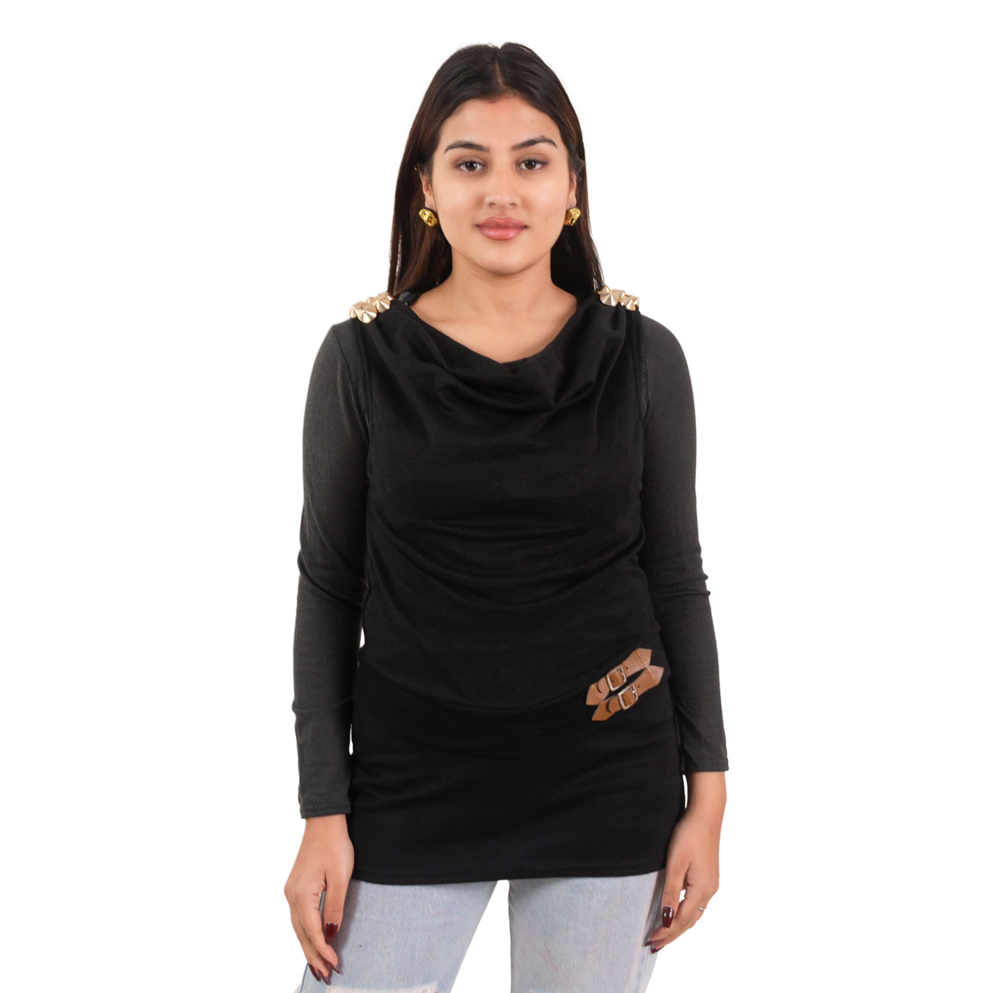 Snow White Long Design Full Sleeves 2piece Thin Outer Set For Women