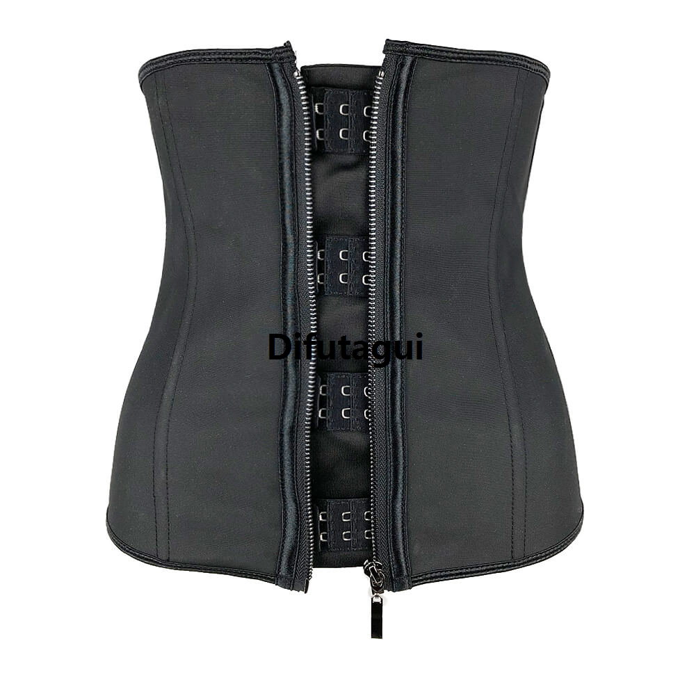 Difutagui Womens Latex Rubber Waist Trainer Body Shaper Hook Zipper Bustiers 2025 New Waist Cincher Tops Slim Shapewear Girdle Slimming Belt