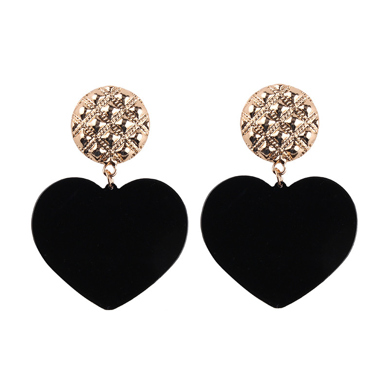 【Happy LifeStore】Miwens New 2023 All Black Color Acrylic Earrings Lady Girls Handmade Party Statet Jewelry Accessories A568