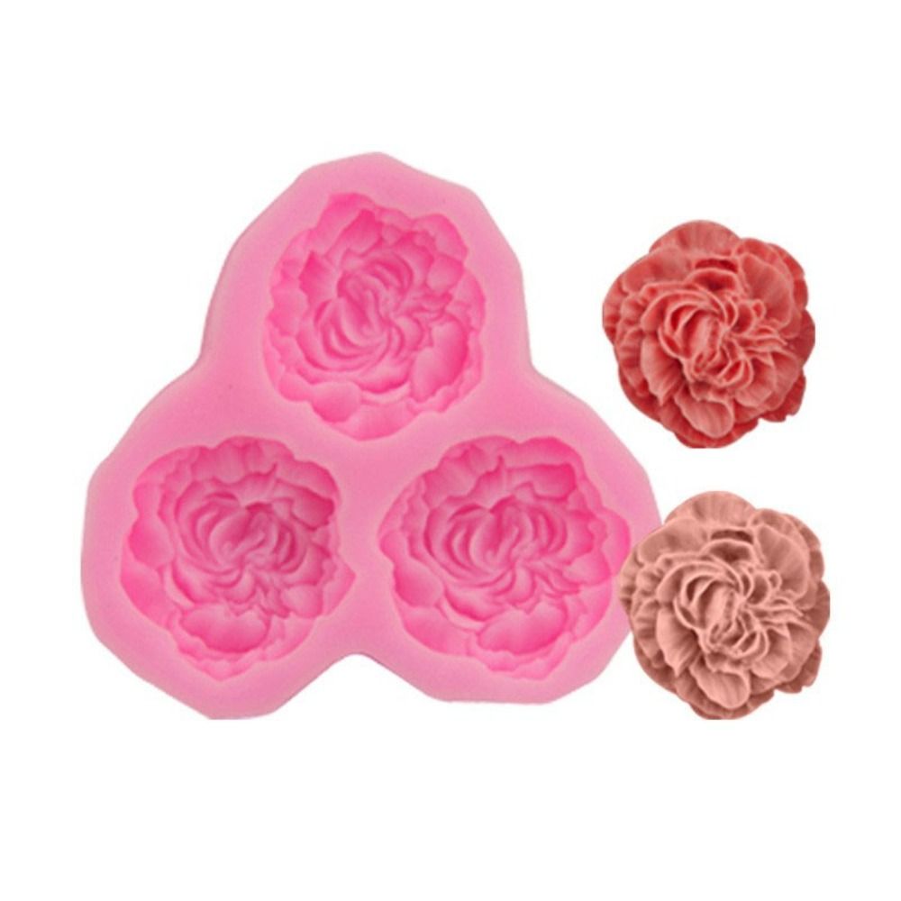 Durable DIY 3D Rose Shape Mold Silicone Ice Cream Tools Ice Block Mold Handmade Bakeware Chocolate Mould