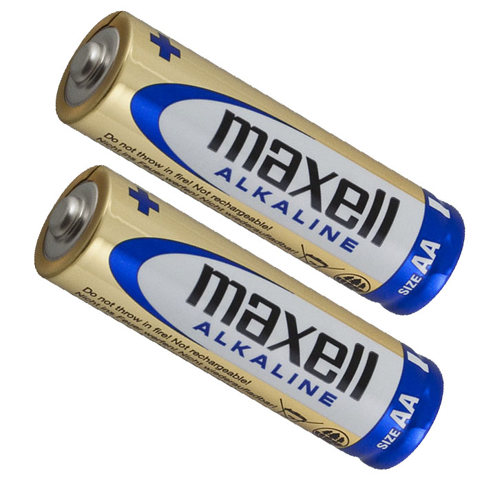 Maxell AA Alkaline Battery 1.5V - Long Lasting Power for Remotes, Clocks, Toys, Flashlights & More - 2 Pieces (1 Pair)