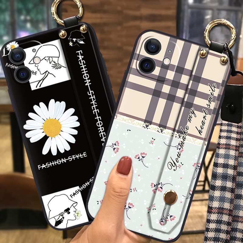 Soft case Wristband Phone Case For iphone 11 Dirt-resistant Kickstand Shockproof Durable Phone Holder Luxury Lanyard