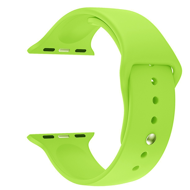 For Apple Watch 42mm 44mmSilicone Sport Strap Wristwatch Band Wristband - Light Green
