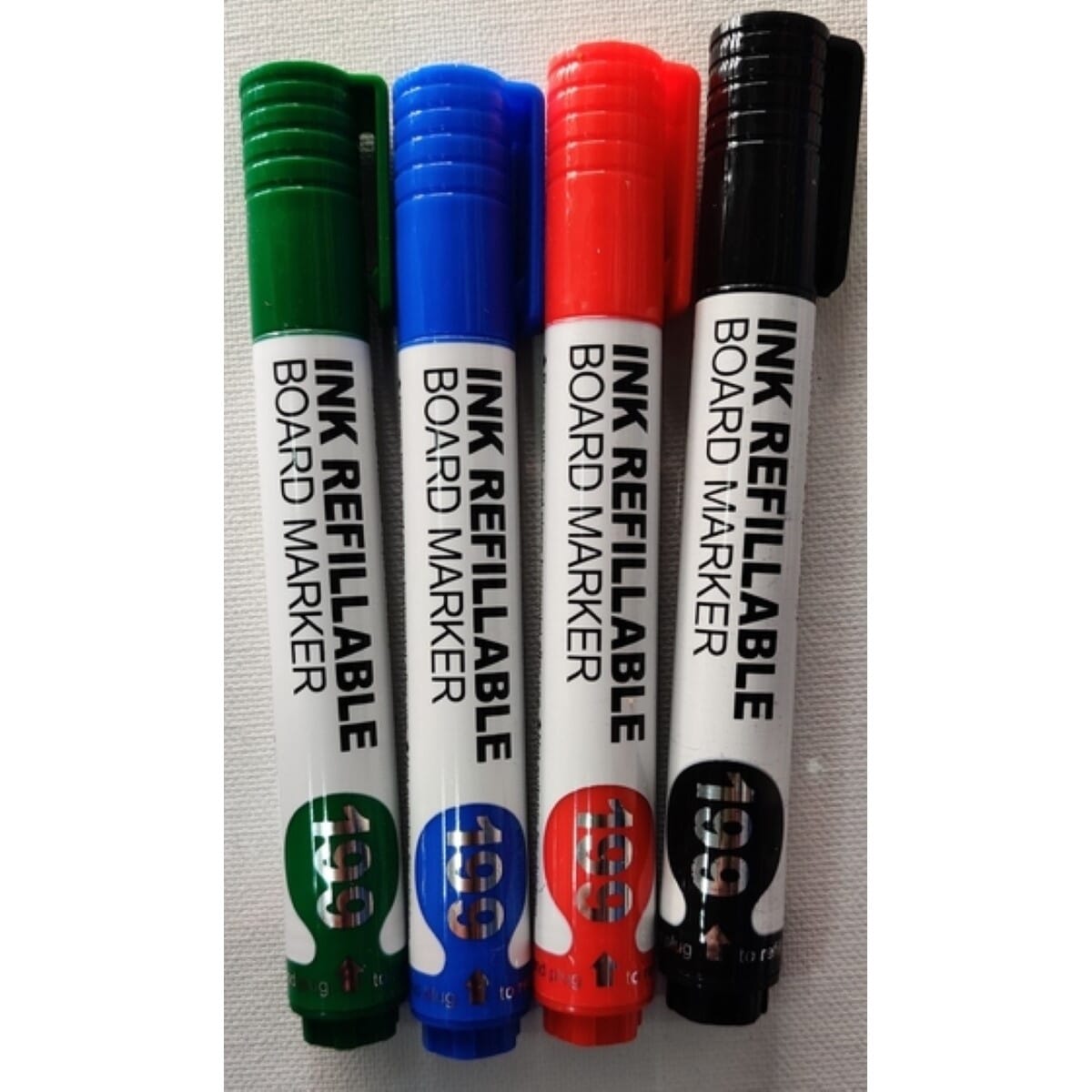 4 Pcs XSG Black/Blue/Red/Green Color Board Marker set