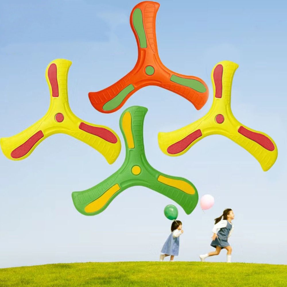 Soft Boomerang Toy 3-Leaf Cross Outdoor Flying Disc Interactive Sports Game For Adults Kids Stress Relief