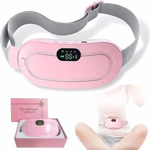 Period Cramp Relief Massager | Electric Abdominal Pain Relief | Portable Heat Therapy for Menstrual Cramps