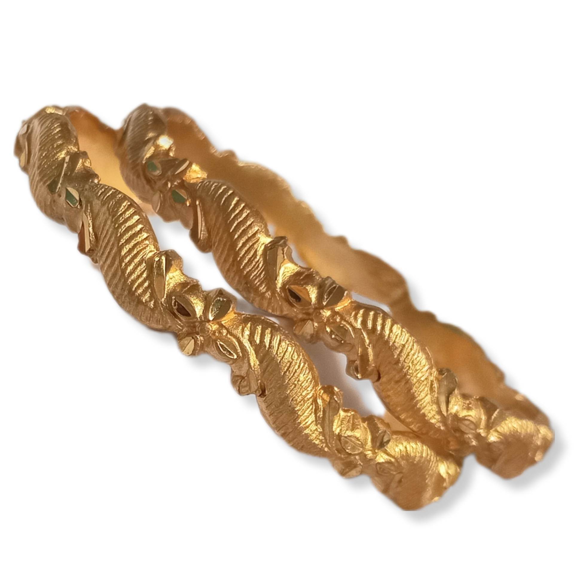 Gold Plated New Design Bala/Bangles 1 Pair Set For Women