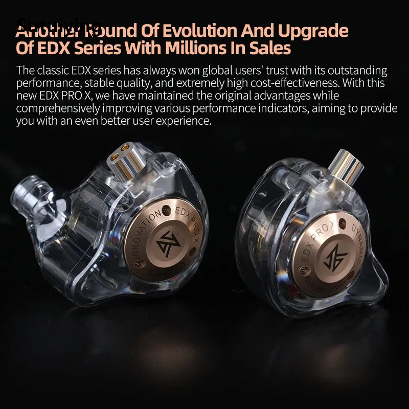 Sutuiying KZ EDX PRO X Wired Earphones HIFI Stereo Bass Music Earbuds 2025 New In Ear Sport Headphones Noise Cancelling Gaming Headset