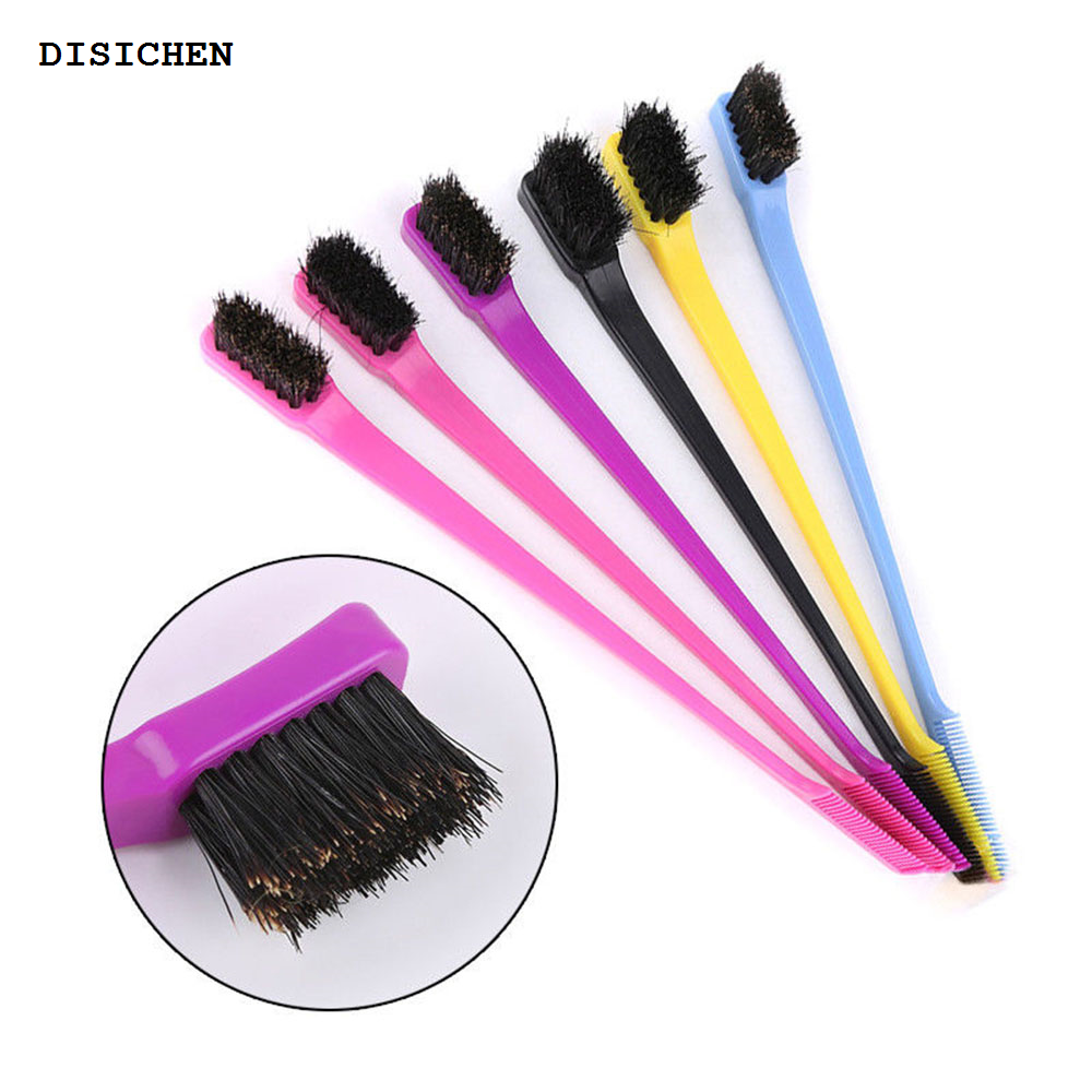DISICHEN Fashion Beauty Double Side Edge Hair Comb Control Hair Brush For Hair Styling Salon Professional Accessories Hair Brush Random Color