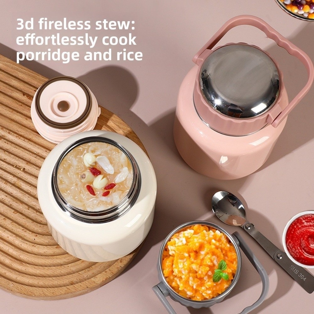 Gifts 900ML Stewing Cup Large Capacity Portable Food Jar Leak-Proof Storage Vacuum Insulated Container
