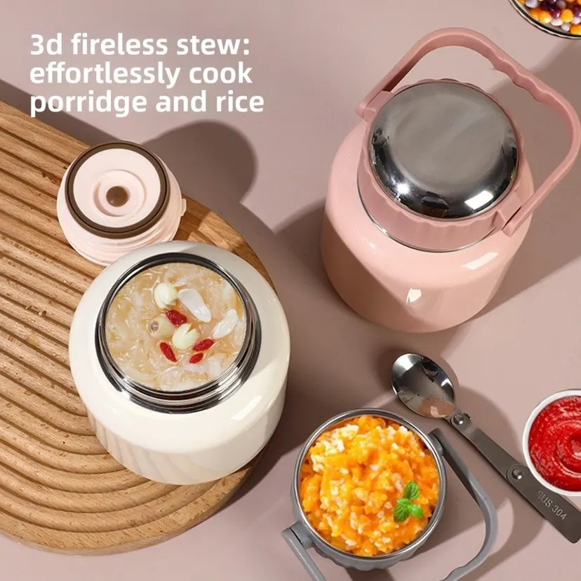 Gifts 900ML Stewing Cup Large Capacity Portable Food Jar Leak-Proof Storage Vacuum Insulated Container
