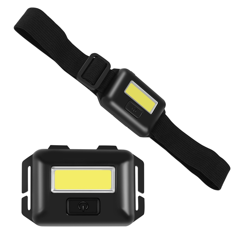 Cob Led Mini head light lamp Headlight 3 Modes Rainproof Flashlight Head For Outdoor Camping Fishing Black