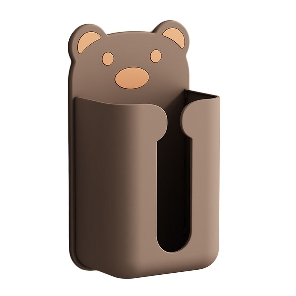 1pcs Cartoon Multifunctional Space-saving Wall Mounted Mask Storage Box Tissue Box Adhesive Tissue