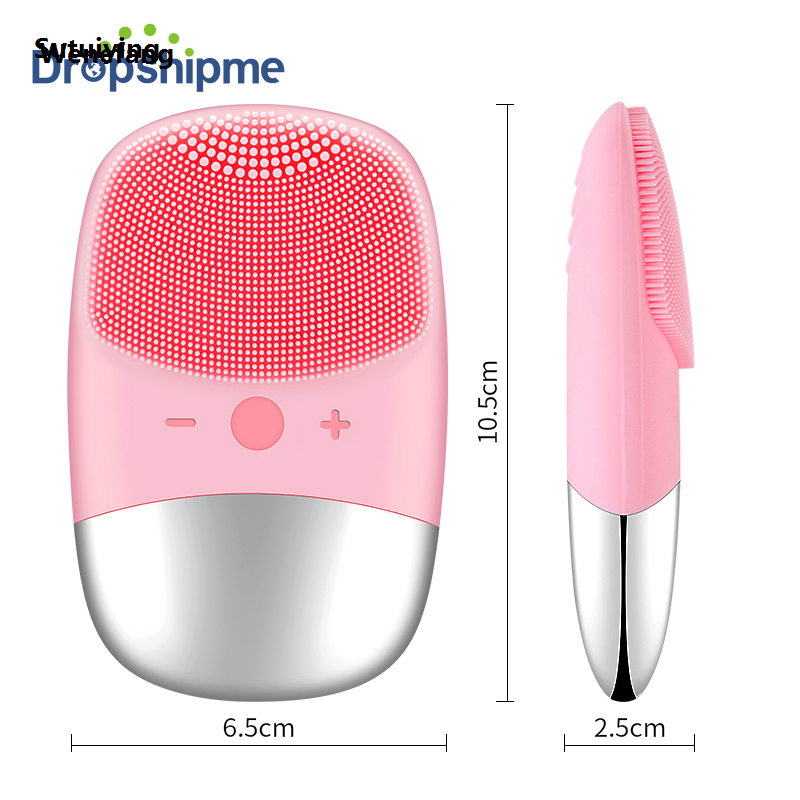 Wenefang Sutuiying Portable Waterproof Facial Cleansing Spin Roller Sonic Massager High Luxury Quality Cleaner Brush Silicone Electric Face Brush with 4 Brush Heads