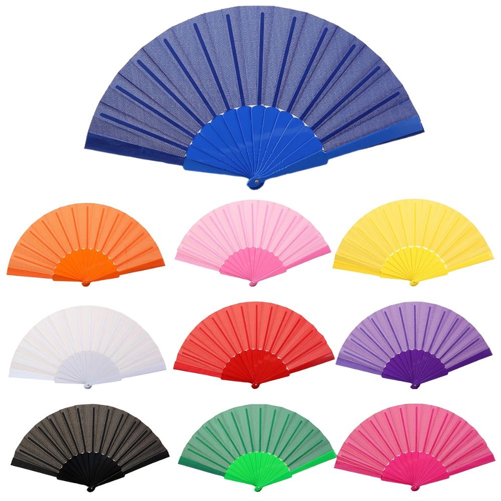 Elegant Folding Fan Chinese Portable Cloth Hand Fan Silk Fan Handheld for Weddings Travel Party Dancing Cosplay
