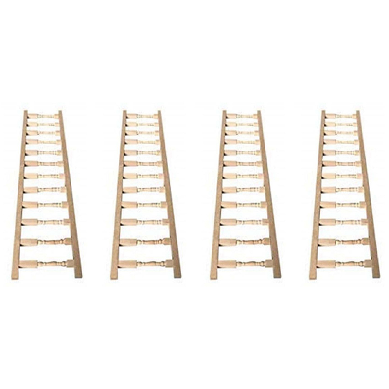 NAMUNY 4X 1:12 Miniature Furniture Fence Handrail House Mini Fence Decoration Accessories