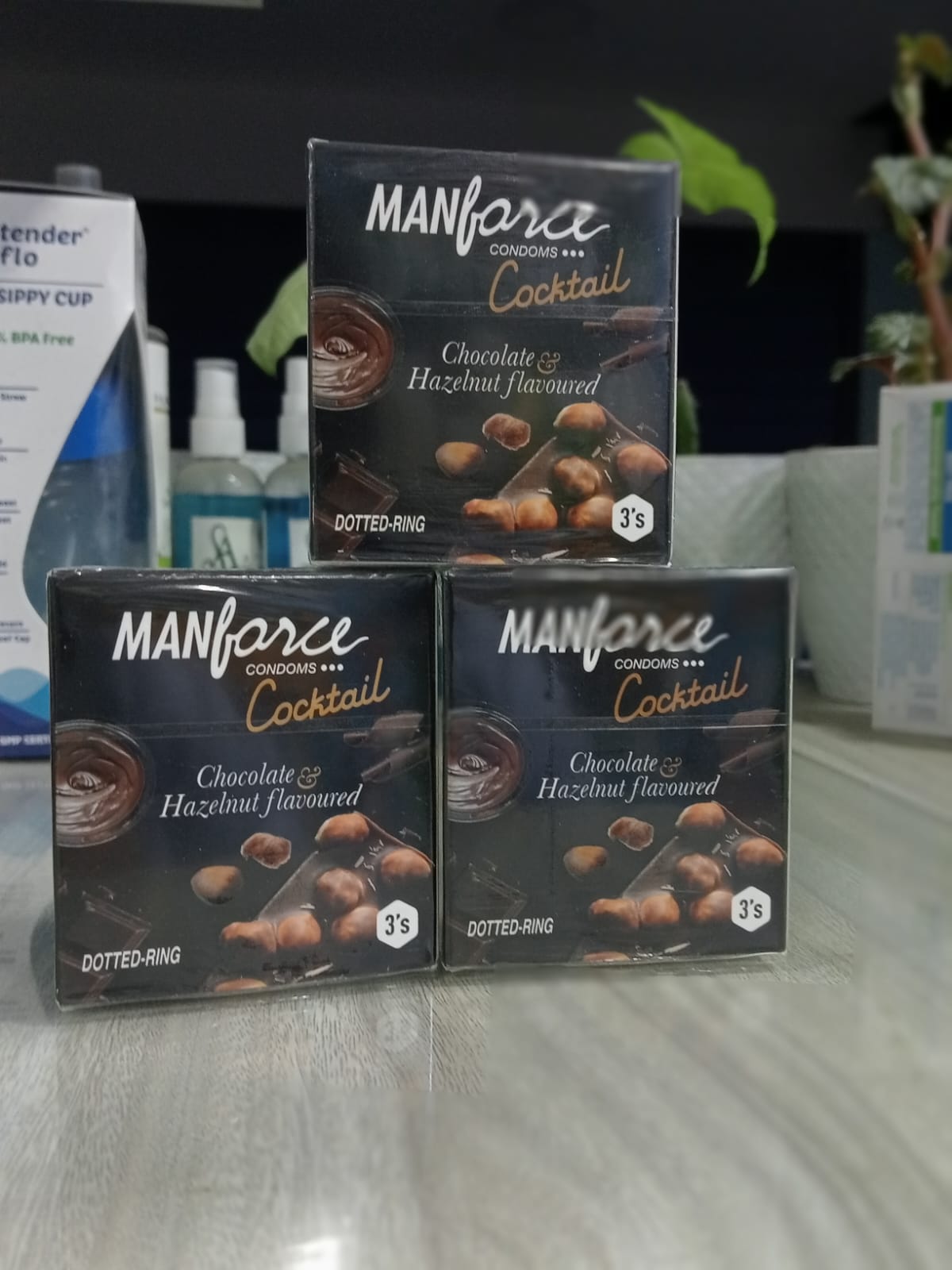 Manforce Cocktail Chocolate and Hazelnut Flavoured - Pack of 3