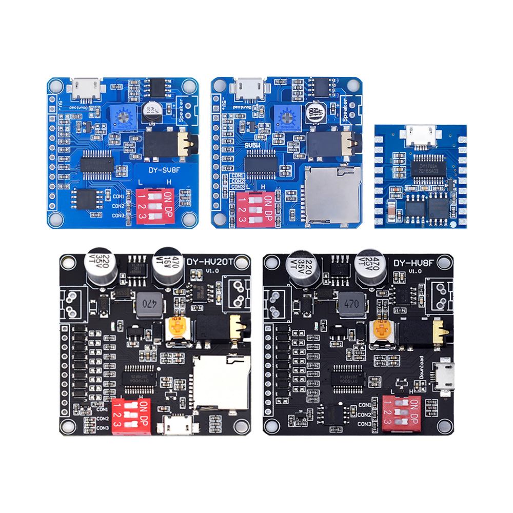 DY-HV8F 12V/24V Trigger Serial Port Control 10W/20W Voice Playback Module with 8MB Flash Storage MP3 Music Player for Arduino