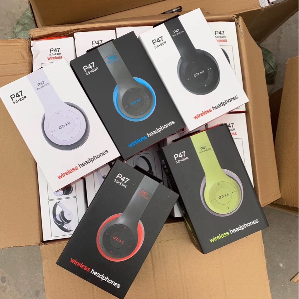Sale】Wireless Bluetooth Headset Wireless Headset Music Running Mobile P47 Call