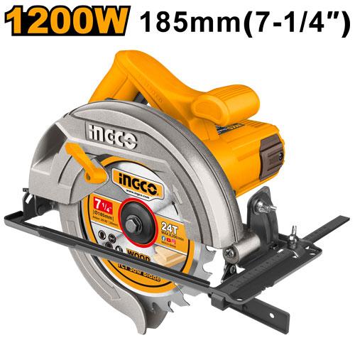 INGCO Power Tools 1200W Circular Saw :185x20mm CS18578