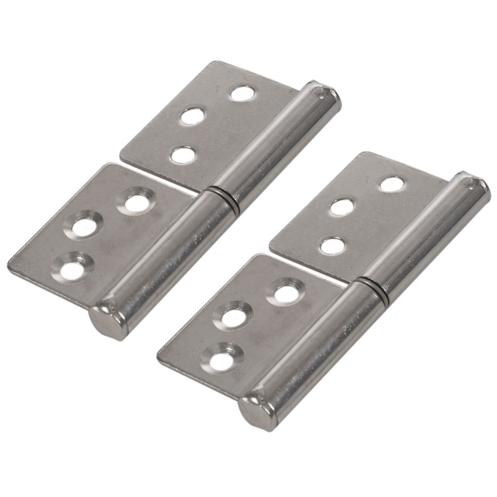NAMUNY 2 Pcs 3 Inch 360 Degree Rotating Window Door Flag Hinge & 100Pcs Flat Self-Tapping Screw