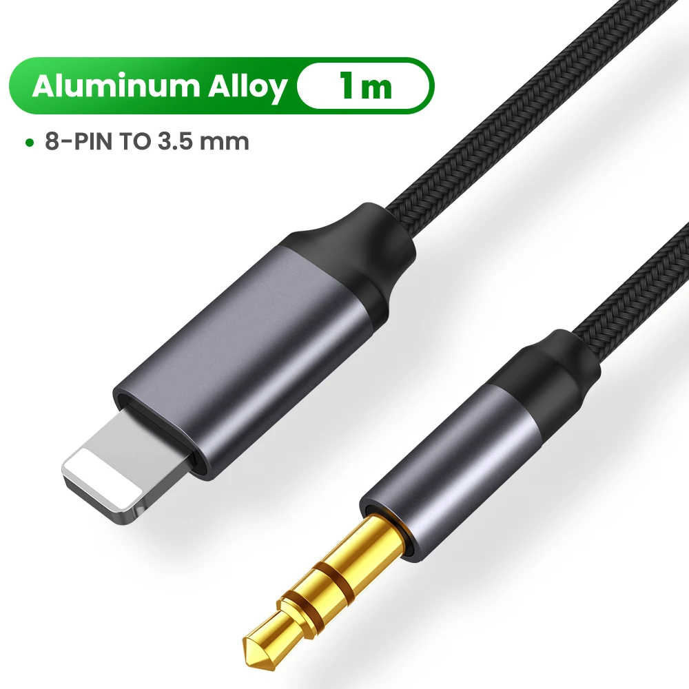 Lignting to 3.5mm Jack Aux Cable Car Speaker Headphone Adapter For iPhone 15 14 13 12 11 8 Type c to 3.5mm Audio Splitter Cable Bles Online DZ-30B-01