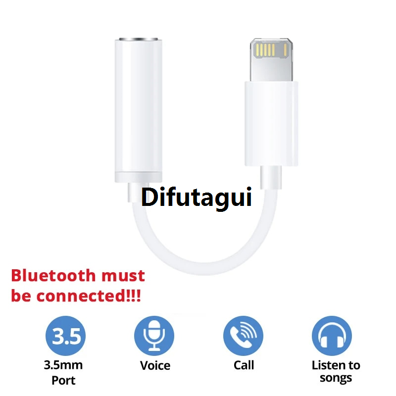Difutagui New goods For iPhone 3.5mm Jack Headphone Aux Cable Lighting TYPE C Sales promotion To 3.5mm Adapter for IPhone 14 13 12 For IOS Earphone Jack Cable