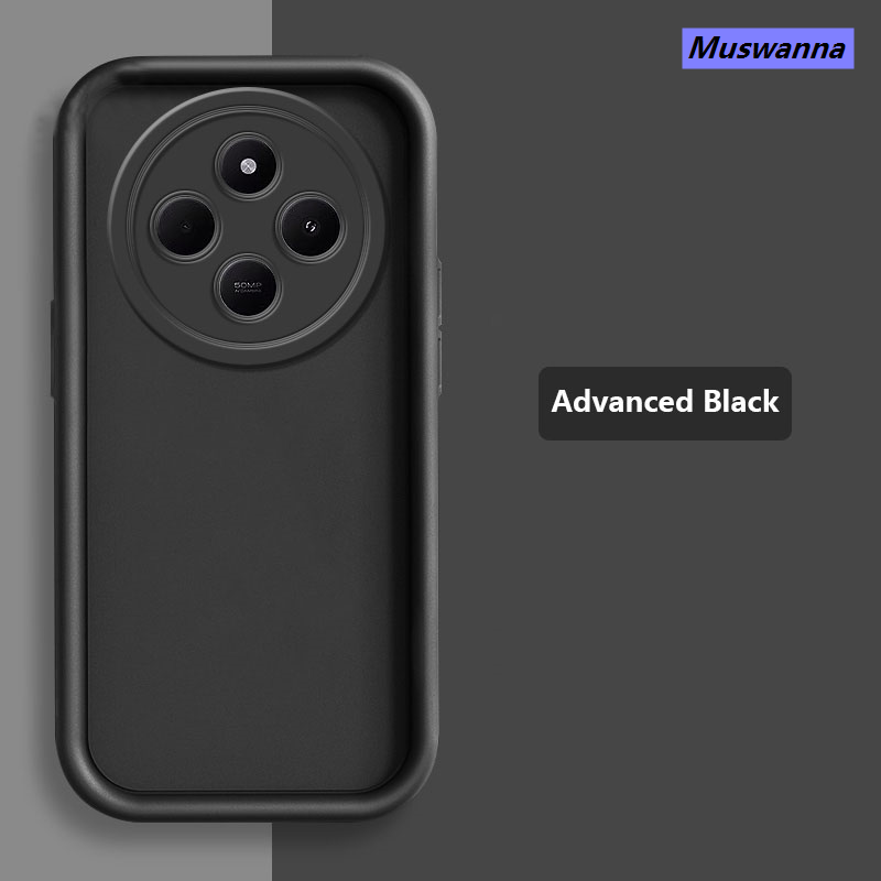Muswanna Sroof Case For Redmi 14C Angel Eye Step Matte Shockproof Lens Protective Film Melard Color Soft Phone Case Back Cover