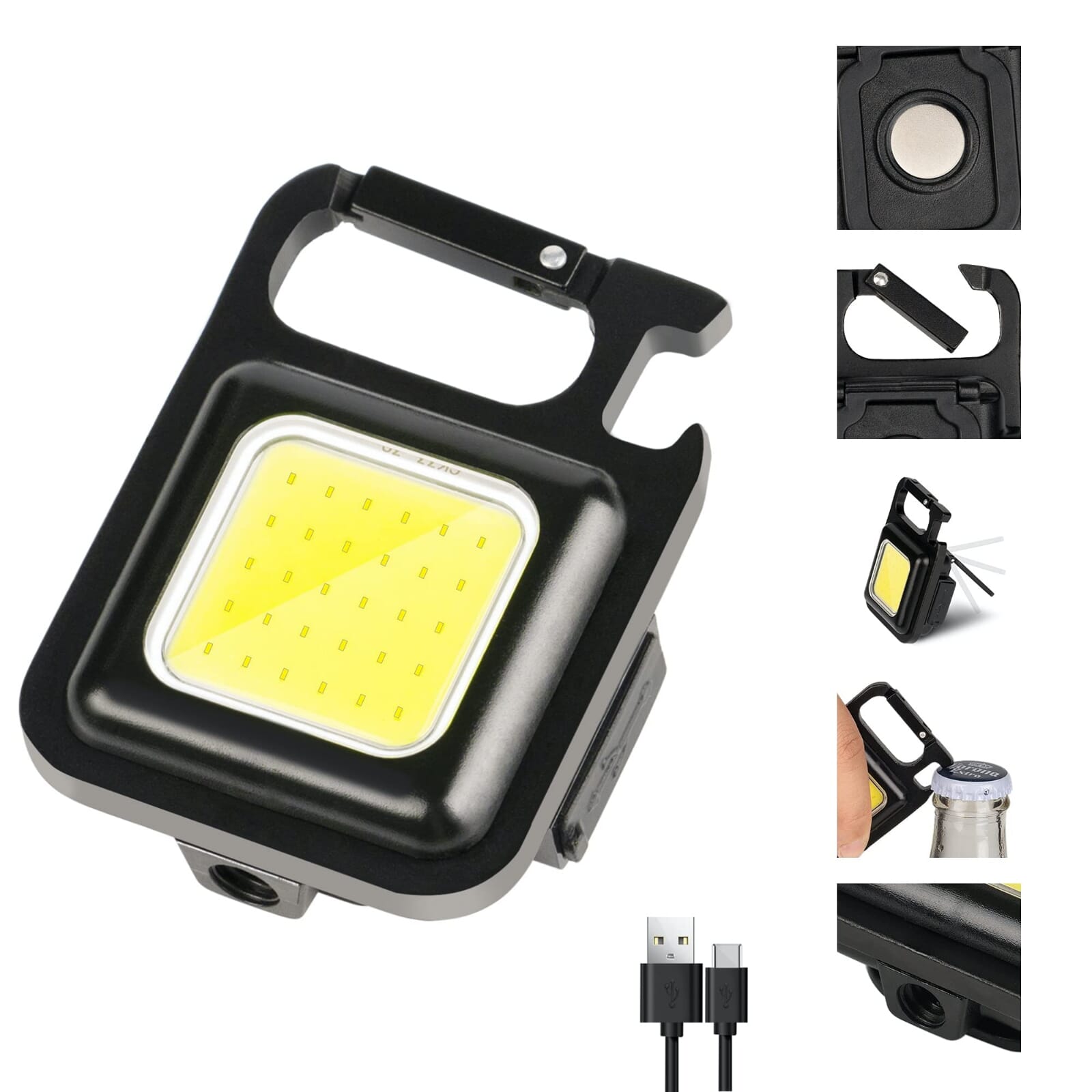 Mini Keychain LED Multi Functional Charging Emergency Light
