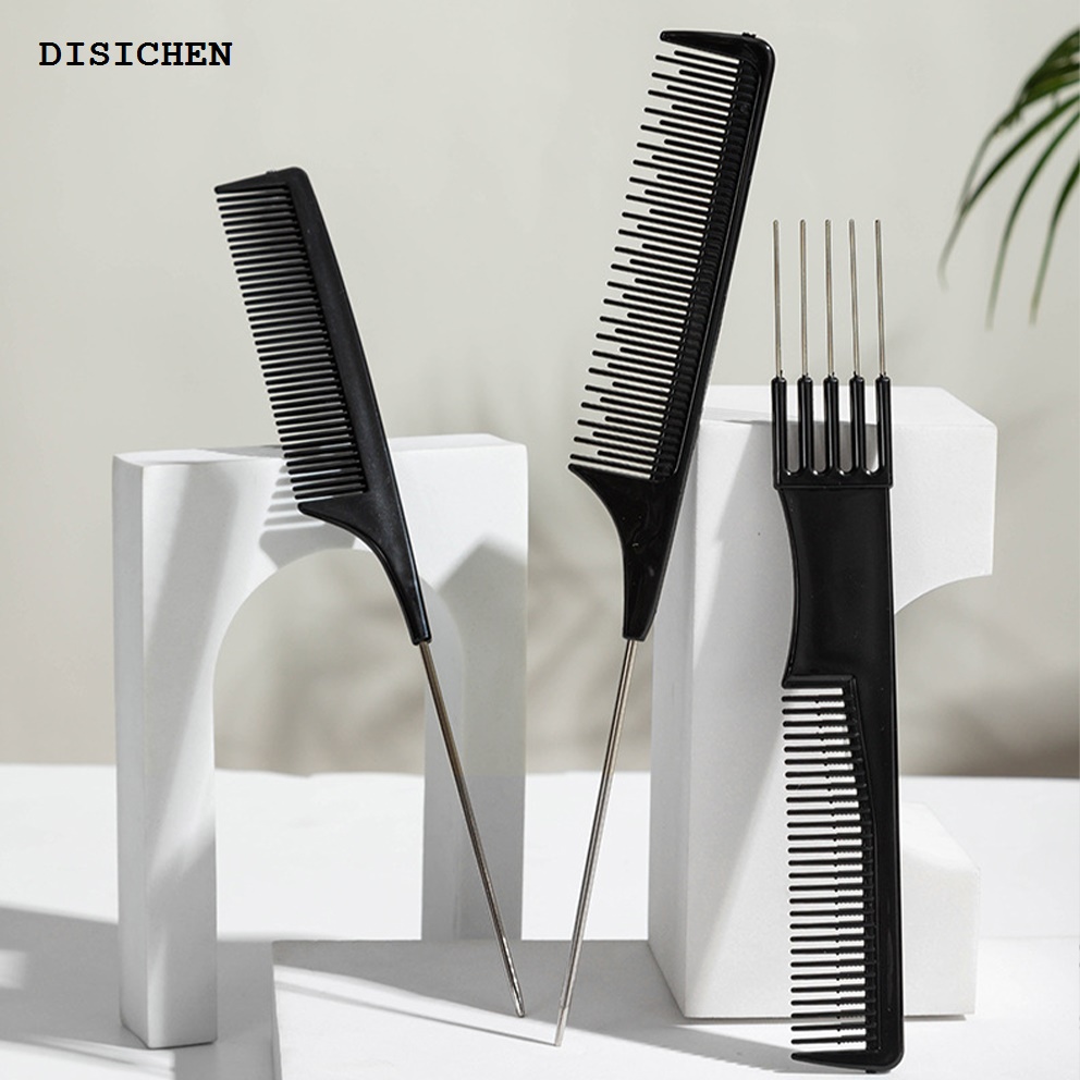 DISICHEN Luxury 1PC Professional Hair Tail Comb Salon Cut Comb Styling Stainless Steel Spiked Salon Hair Care Styling Tool Accessories